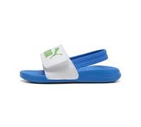 PUMA Popcat 20 AC INF - Sandalias unisex con correa trasera para bebé, color blanco-verde fruta, azul carreras, talla 8 UK Niño, Puma Blanco Verde Fruit Racing Blue, 8 UK