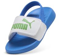 PUMA Popcat 20 AC INF - Sandalias unisex con correa trasera para bebé, color blanco-verde fruta, azul carreras, talla 8 UK Niño, Puma Blanco Verde Fruit Racing Blue, 8 UK
