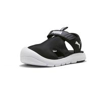 PUMA Sandalias unisex con Fun Racer para niños, Negro/Blanco, 11 Little Kid