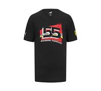 PUMA Scuderia Ferrari - Camiseta de piloto Carlos Sainz - Negro - Hombre - Talla: M