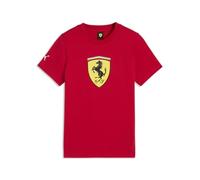 PUMA Scuderia Ferrari F1 Camiseta Infantil con Gran Logo del Escudo Scudetto - Rosso Corsa - Talla: 152