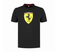 PUMA Scuderia Ferrari F1 Camiseta para Hombre con Logo de Gran Scudetto - Negro - Talla S