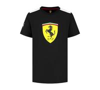 PUMA Scuderia Ferrari F1 Camiseta para Niños con Logo de Gran Scudetto - Negro - Talla 104
