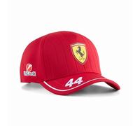 PUMA Scuderia Ferrari F1 Gorra Lewis Hamilton 2025 | Material: 100% poliéster, Estampado gráfico del GP de Silverstone en la parte frontal, Logotipo de PUMA en el arco trasero