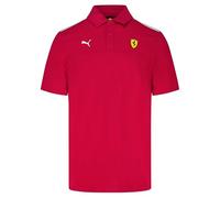 PUMA Scuderia Ferrari F1 Polo Clásico para Hombre | Camiseta infantil con logotipo, Logotipo del Scudetto Ferrari delante, Logotipo del felino de PUMA en la manga