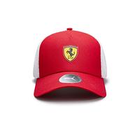 PUMA Scuderia Ferrari - Gorra camionera | Visera curva, cierre ajustable, diseño del equipo, ideal para carrera y tiempo libre, Producto oficial con licencia