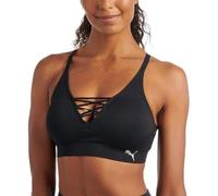 PUMA Seamless Sports Bra Sujetador Deportivo, Opaco, Negro/Metálico, Large para Mujer