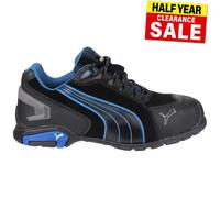 Puma Seguridad Rio Bajo Cordones Protector Cuero Acolchado Zapatos Hombre Negro