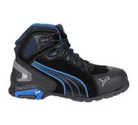 Puma Seguridad Rio Medio con Cordones Cuero Protector Trabajo Botas Hombre Negro