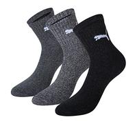 Puma Short Crew 3 pares, Calcetines unisex, Gris (Anthracite / Grey), Small (Taille fabricant: 35/38)