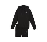 PUMA Short Hooded Relaxed Sweat Suit 7" TR op, Trajes de punto Mujer, PUMA Black,