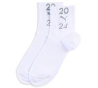 PUMA Short Sports Crew Socks Unisex (1-pack), Ropa, Blanco/Reflective, 35-38 35-38