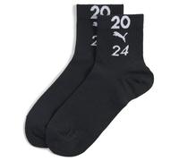 PUMA Short Sports Crew Socks Unisex (1-pack), Ropa, Negro/Glow In The Dark, 43-46 43-46