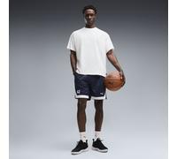 PUMA Shorts de baloncesto Fundamentals Mesh 8" para hombre, Ropa, Azul, S