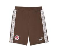 PUMA Shorts de chándal FC St. Pauli KING para hombre, Accesoiros, Marrón, S
