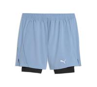 PUMA Shorts de Running Velocity 2 en 1 Hombre XL, Zen Blue