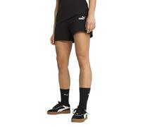 PUMA Shorts de Talle Alto Essentials Small No. 1 Logo 5'' Mujer M, Black