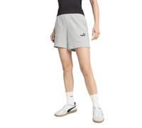 PUMA Shorts de talle alto Essentials Small No. 1 Logo 5''para mujer, Ropa, Gris, XL XL