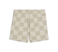 PUMA Shorts de talle medio ESS GRAPHIC 5" para mujer, Ropa, Blanco, XS XS