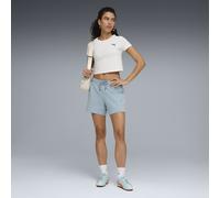 PUMA Shorts Essentials Elevated 5"de talle medio para mujer, Accesoiros, Azul, XS XS