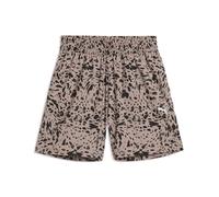 PUMA Shorts Estampados Essentials Graphics Animal 4" de Talle Alto Mujer XS, Sandstone Beige