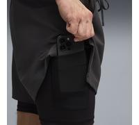 PUMA Shorts PWRMODE 2-in-1 Stretch Woven para hombre, Accesoiros, Negro, M M