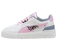 PUMA Shuffle Downtown LO Mid 90S JR - Zapatillas Deportivas, Color Blanco y Rosa Brillante, Talla 5, Puma Blanco Rosa Shimmer Puma Negro, 5 UK
