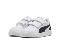 PUMA Shuffle Downtown LO V PS, Sneaker, White-New Navy-FOR All Time Red, 32.5 EU