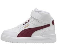 PUMA Shuffle Downtown Mid AC+ PS, Sneaker, White-Team Regal Red Gold, 30.5 EU