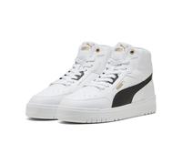 PUMA Shuffle Downtown MidSneaker Unisex, Puma Blanco Puma Negro Puma Oro, 40 EU