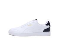 PUMA Shuffle, Zapatillas Unisex Adulto, Blanco White White Peacoat Team Gold, 46 EU