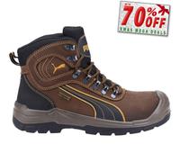 Puma Sierra Nevada Cómodo Protector Cuero Medio Seguridad Botas Hombre Marrón