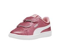PUMA Smash 3.0 Glitz Glam Hook and Loop Sneaker, Peach Smoothie White, 3 US Unisex Little Kid