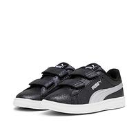 PUMA Smash 3.0 Glitz Glam V PS, Zapatillas, Negro Plata Blanco, 29.5 EU