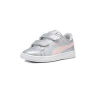 PUMA Smash 3.0 Hook and Loop Sneaker, Glitz Glam Glacial Gray-Frosty Pink, 12 US Unisex Little Kid