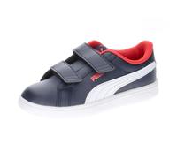 PUMA Smash 3.0 L V Ps, Zapatillas Unisex niños, Puma Navy Puma White For All Time Red, 33 EU