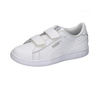PUMA Smash 3.0 L V Ps, Zapatillas Unisex niños, Puma White Cool Light Gray, 32.5 EU