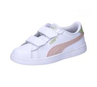 PUMA Smash 3.0 L V PS, Zapatillas Unisex niños, Puma White Island Pink Pistachio Green, 35 EU