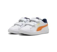 PUMA Smash 3.0 Playdate V PS, Sneaker, White-Orange GLO, 21 EU