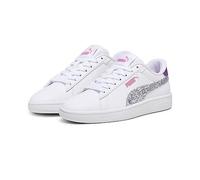 PUMA Smash Star Glow JR - Zapatillas de Deporte de 3,0 L, Color Blanco, Plateado, Fresa, Color Morado Pop, Talla 5, Puma Puma Blanco Plateado Fresa ráfaga púrpura Pop, 22 EU