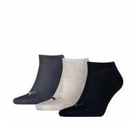 Puma Unisex Sneaker Plain 3p, Calcetines Unisex adulto, Navy/Grey/Night Shadow Blue, 35-38 (Pack de 3)