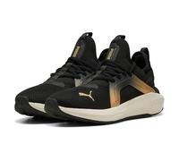 Puma - SOFTRIDE Enzo 5 Metallic WN'S, Zapatillas para Correr de Carretera Femenino, Puma Black-Warm White-Puma Gold,