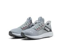 Puma SOFTRIDE Enzo 5 Slip Tech - Tenis Unisex para Correr de Carretera, Color Gris Medio Fresco, Gris y Blanco, Ultra Rojo, Talla 6.5 de Reino Unido