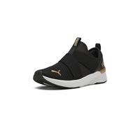 Puma Softride Harli - Tenis de Entrenamiento para Mujer, Color Negro, Blanco y Dorado, Talla 39 EU