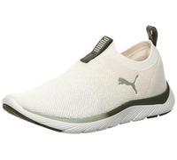 PUMA Softride Remi Slip-on Knit Wn's, Zapatillas para Correr de Carretera Mujer, Blanco cálido Dark Loden Lux Army, 41 EU