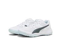 PUMA Solarflash II, Indoor Court Shoe Unisex Adulto, White Nitro Blue Shadow Gray, 37 EU