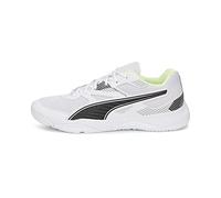 PUMA Solarflash II, Zapato de tribunal interior, Unisex adulto, Puma White-Puma Black-Fizzy Light-Nitro Blue, 44.5 EU