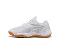 PUMA SOLARFLASH III JR, Indoor Court Shoe, White-Lilac Crush-Berry, 35 EU