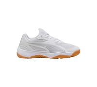 PUMA SOLARFLASH III JR, Indoor Court Shoe, White-Lilac Crush-Berry, 40.5 EU