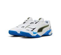 PUMA SOLARSTRIKE 4 - Tenis Unisex para Interiores, Color Blanco, Negro y Azul, Talla 5.5 de Reino Unido, Puma Blanco Puma Negro Ultra Azul, 38.5 EU
